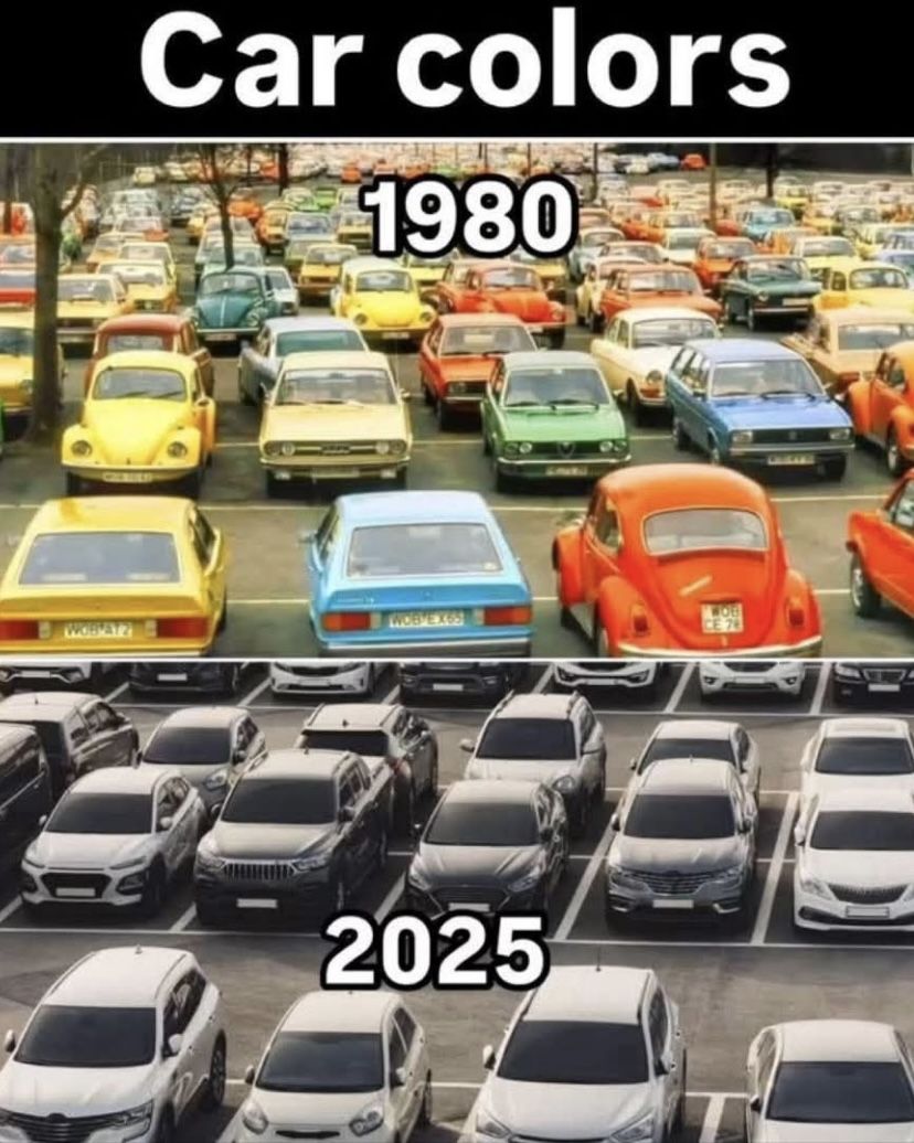 Automobilių spalvos tada ir dabar